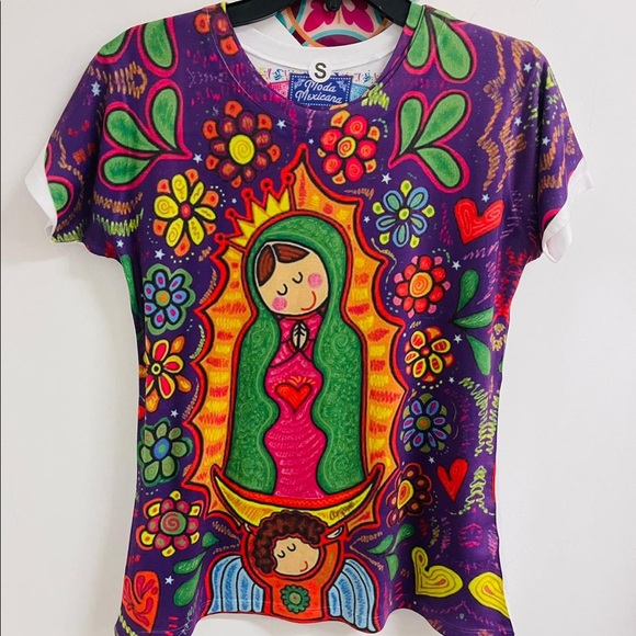 Our Lady of Guadalupe Cartoon Graphic Tee T-Shirt - Picture 7 of 7